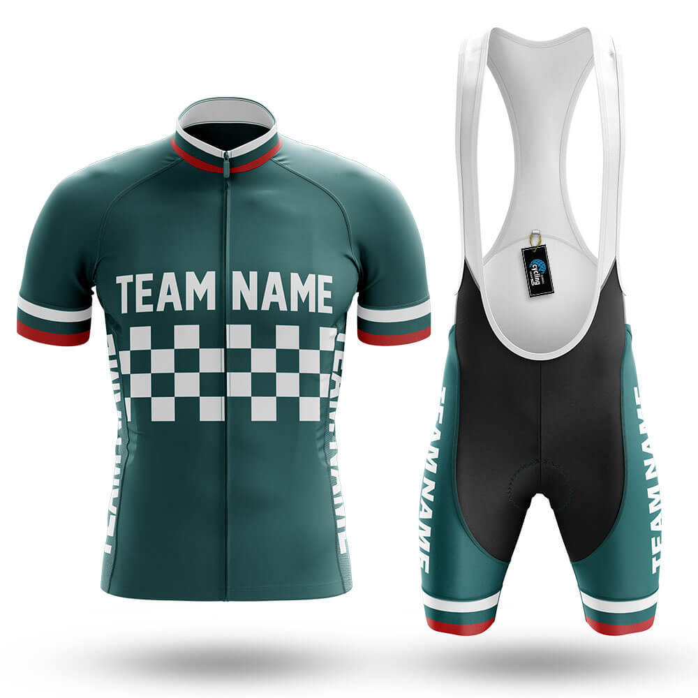 Custom Team Name M7 Green - Men's Cycling Kit