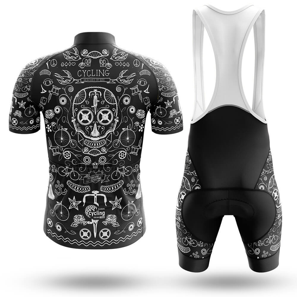 Black Tattoo Cycling Jersey - Men's Cycling Kit