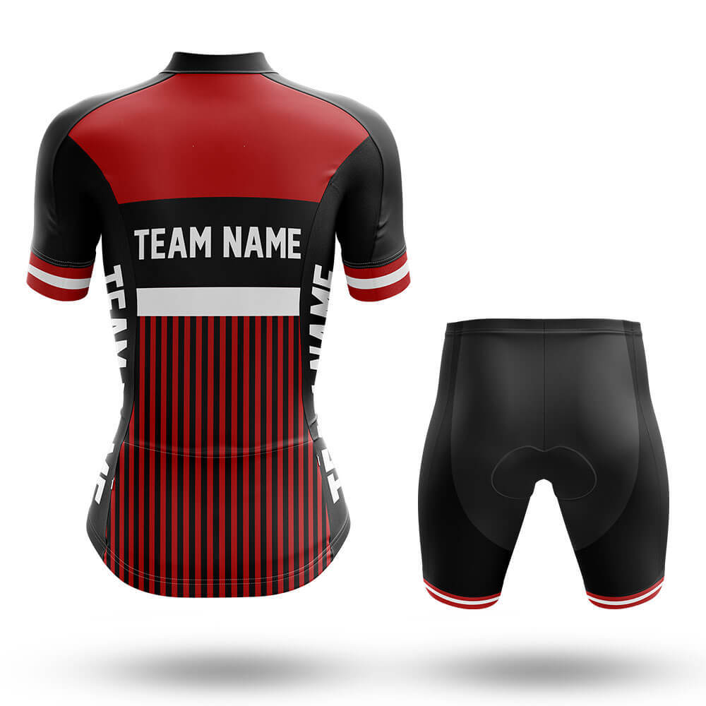 Custom Team Name M6 Red - Women's Cycling Kit