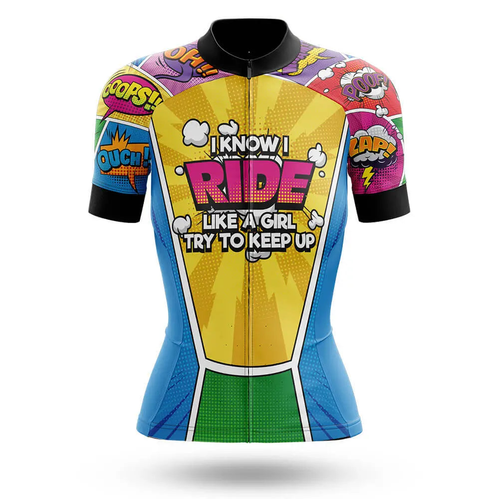 Like A Girl Comic - Women's Cycling Kit