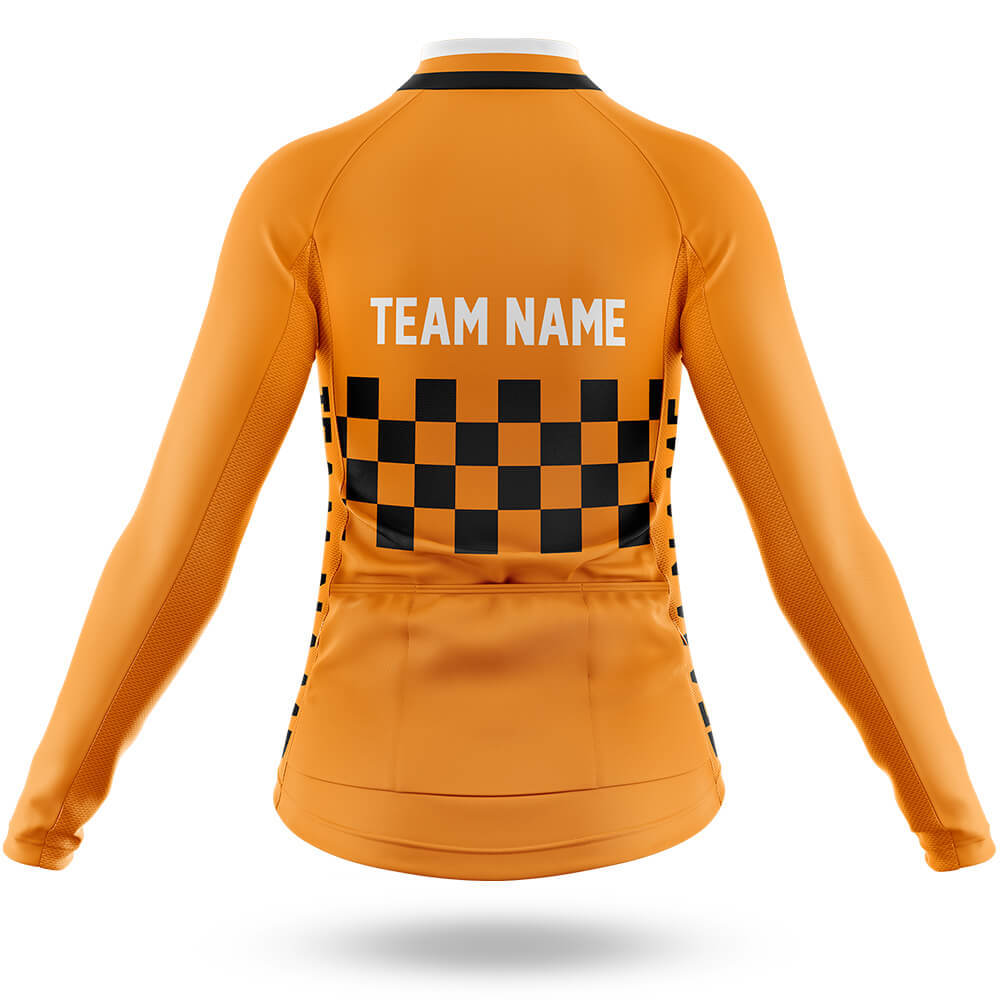 Custom Team Name M7 Orange - Women's Cycling Kit