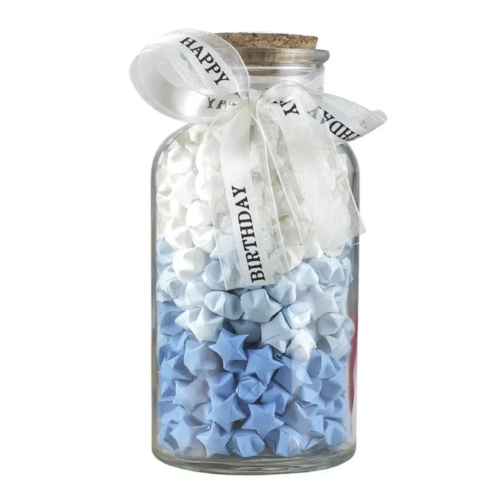 Creative Large Glass Bottle Star Paper Wi Bottle Luy Star Small Bottle Birthday Gift for Boyfriend European Sle Home Decor jars