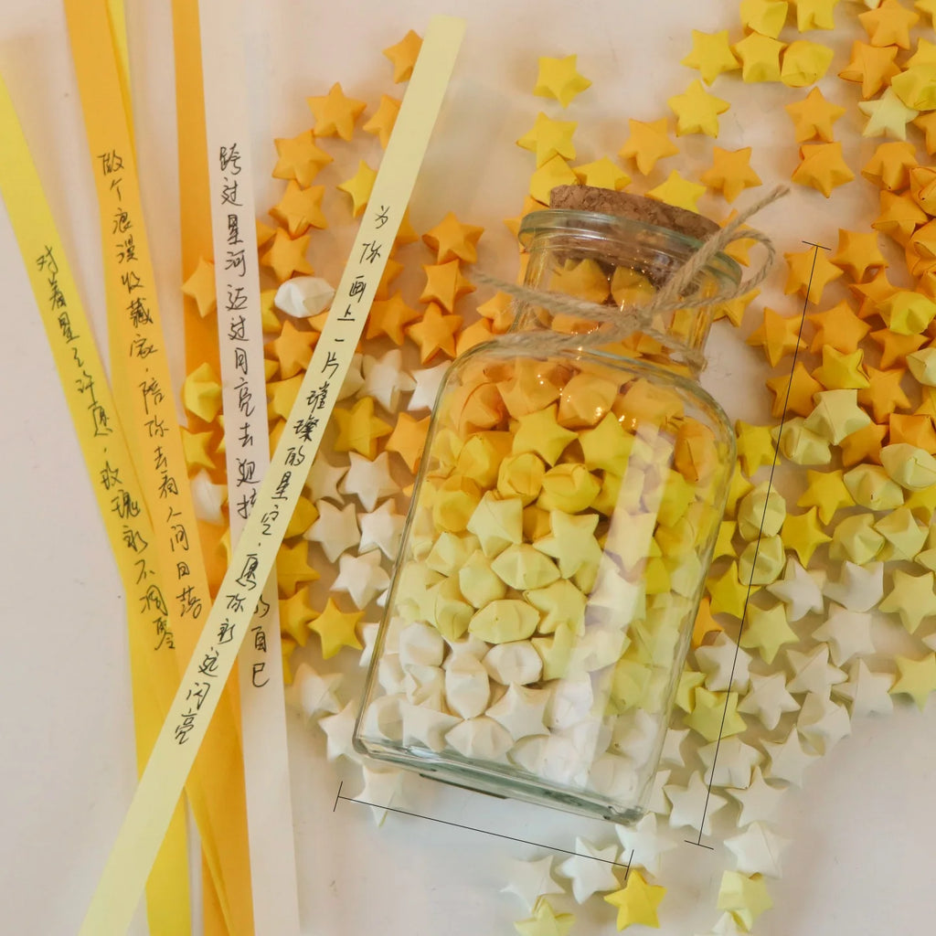 Glass Bottle ng Star Paper adual Yellow DIY520 Birthday Gift Wi Bottle Drifting Can Creative Home Decor Luy Star/B...
